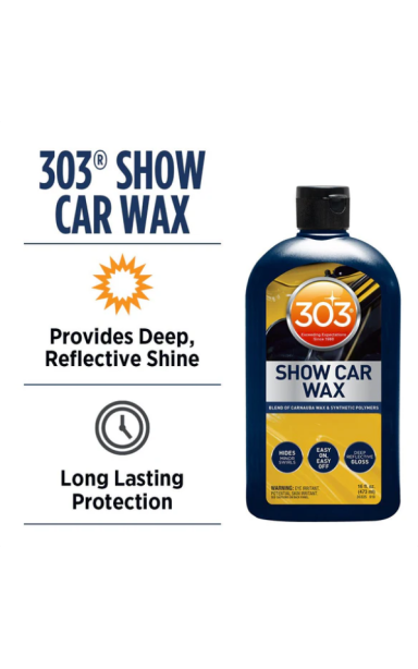 303 Show Car Wax - Vaškas automobilių parodoms ir aukščiausiam blizgesiui, 473 ml 303 Show Car Wax - Vaškas automobilių parodoms ir aukščiausiam blizgesiui, 473 ml
