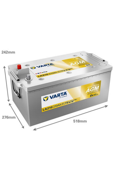 Akumuliatorius VARTA 12V 210Ah/1200A (K+ standartinis)