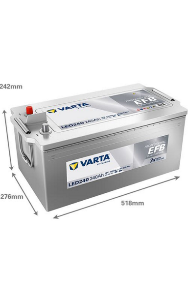 Akumuliatorius VARTA 12V 240Ah/1200A (K+ standartinis)