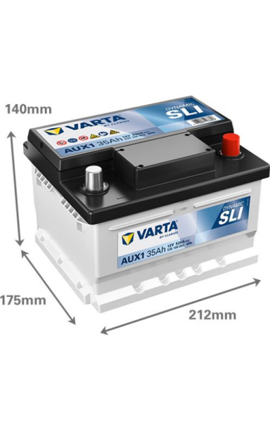 Akumuliatorius VARTA 12V 35Ah/520A AUXILIARY (D+ standartinis gnybtas)