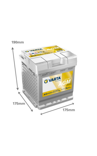 Akumuliatorius VARTA 12V 40Ah/420A START&STOP AGM (D+ standartinis)