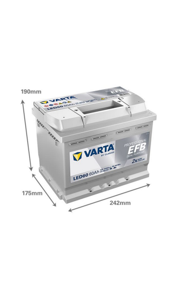 Akumuliatorius VARTA 12V 60Ah/640A (D+ standartinis)