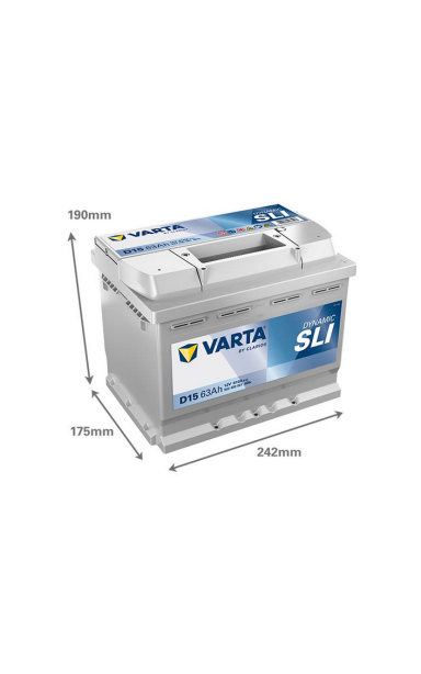 Akumuliatorius VARTA 12V 63Ah/610A (D+ standartinis)