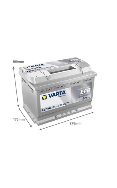 Akumuliatorius VARTA 12V 70Ah/760A (D+ standartinis)
