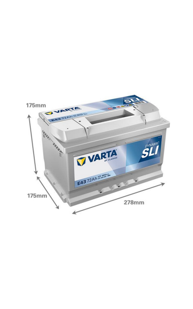 Akumuliatorius VARTA 12V 72Ah/680A (D+ standartinis)