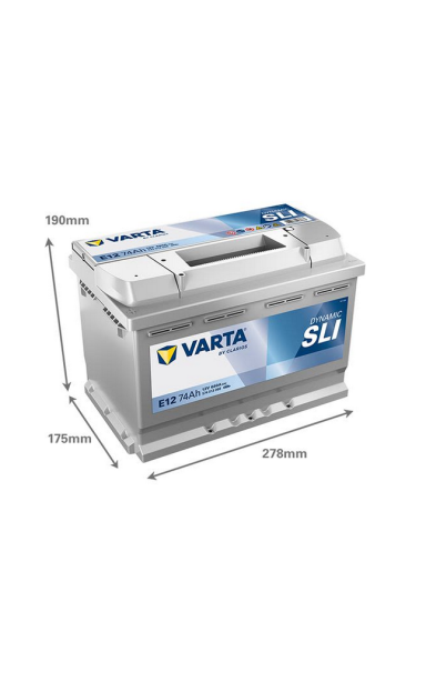 Akumuliatorius VARTA 12V 74Ah/680A (K+ standartinis)