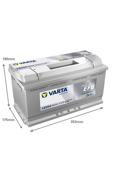 Akumuliatorius VARTA 12V 95Ah/850A (D+ standartinis)