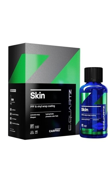 CarPro C.Quartz Skin – apsauginė nano danga plėvelėms ir vinilui 50 ml CarPro C.Quartz Skin – apsauginė nano danga plėvelėms ir vinilui 50 ml