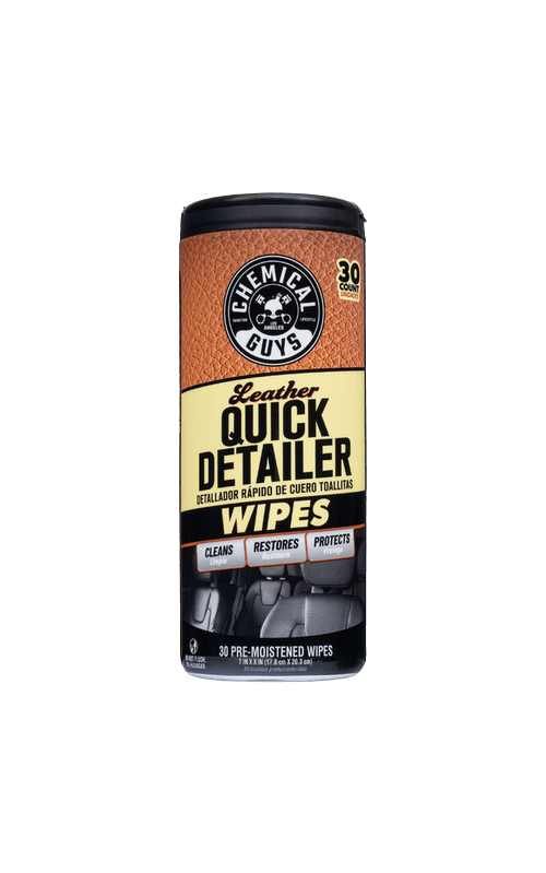 Chemical Guys Leather Quick Detailer Wipes odos priežiūros ir valymo servetėlės automobiliui Chemical Guys Leather Quick Detailer Wipes odos priežiūros ir valymo servetėlės automobiliui