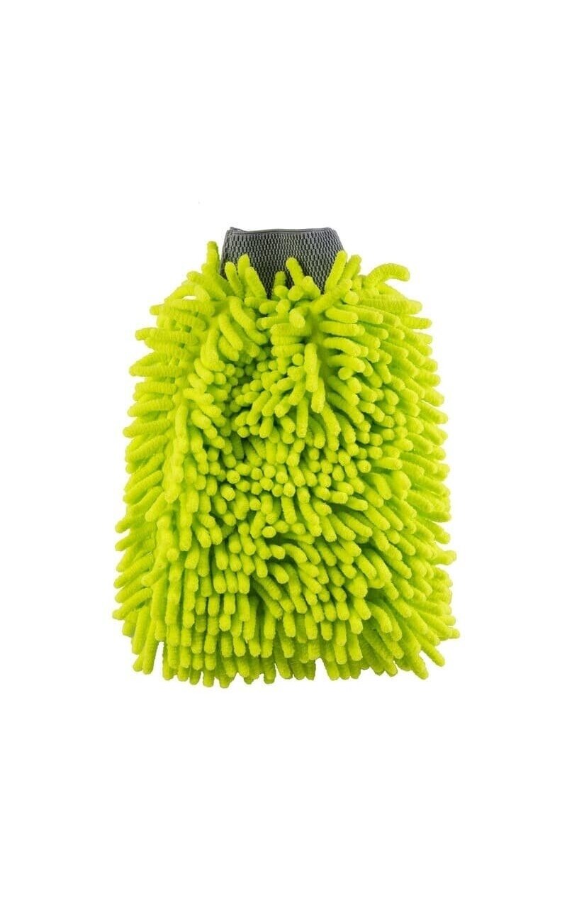 Chemical Guys Chenille Premium Wash Mitt žalia mikropluošto plovimo pirštinė 1