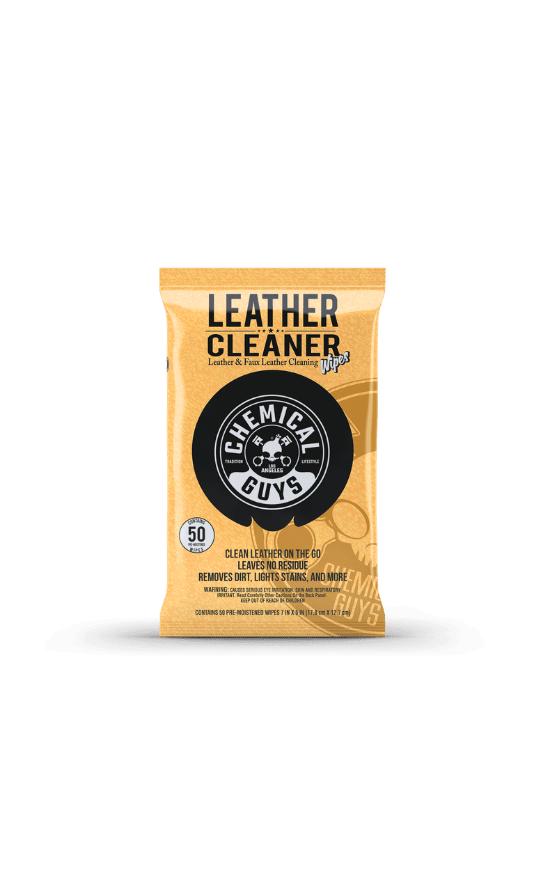 Chemical Guys Leather Cleaner Wipes odos valymo servetėlės automobilio salonui Chemical Guys Leather Cleaner Wipes odos valymo servetėlės automobilio salonui