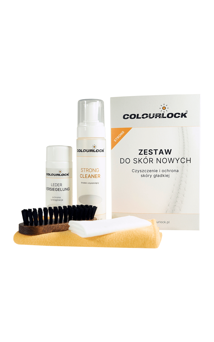Colourlock Strong rinkinys – naujesnės odos intensyvaus valymo ir apsaugos rinkinys automobiliams bei baldams