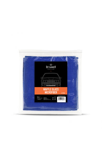 Deturner Waffle Glass Microfiber - langų ir stiklo paviršių valymo šluostė Deturner Waffle Glass Microfiber - langų ir stiklo paviršių valymo šluostė