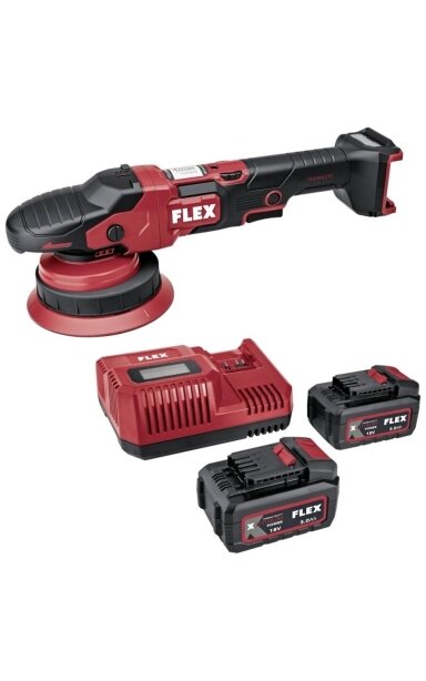 FLEX Akumuliatorinis ekscentrinis poliruoklis XFE 15 150 18-EC/5,0Ah Set FLEX Akumuliatorinis ekscentrinis poliruoklis XFE 15 150 18-EC/5,0Ah Set