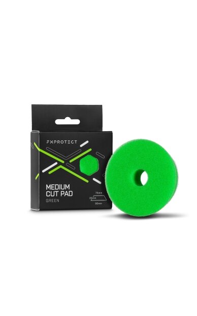 FX Protect Medium Cut Pad Green 75 mm – vidutinio kietumo poliravimo padas FX Protect Medium Cut Pad Green 75 mm – vidutinio kietumo poliravimo padas