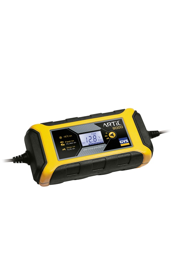 GYS ARTIC 8000 – automatinis 12 V 8 A akumuliatorių įkroviklis su LCD ekranu