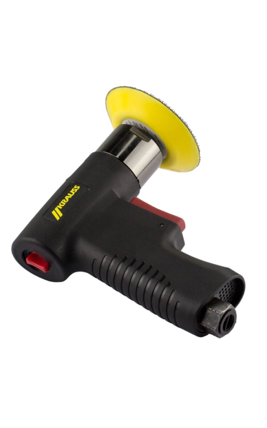KRAUSS AIR-SHINE P25 mini pneumatinė rotacinė poliravimo mašinėlė 75mm