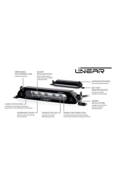 Lazer Linear 12 Elite LED žibintas su gabaritine šviesa