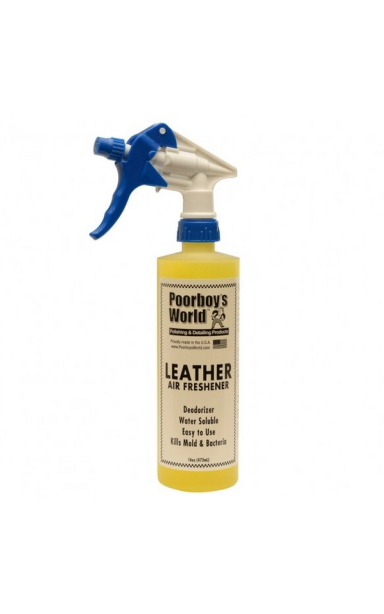 Poorboy's World Air Freshener Leather - Oro gaiviklis 473ml Poorboy's World Air Freshener Leather - Oro gaiviklis 473ml