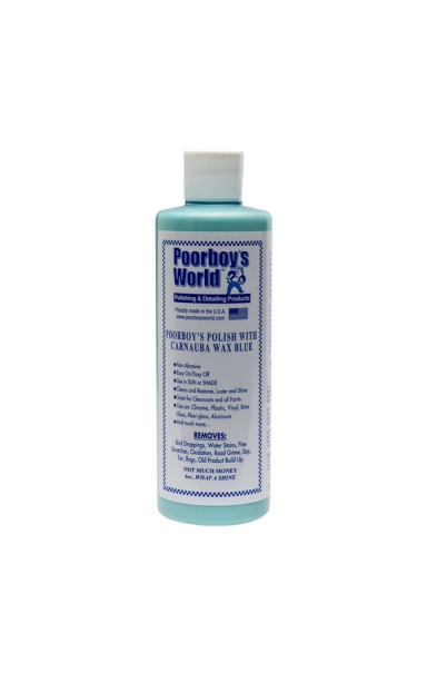 Poorboy's World Polish With Blue Carnauba Wax poliravimo pasta su vašku 473ml Poorboy's World Polish With Blue Carnauba Wax poliravimo pasta su vašku 473ml