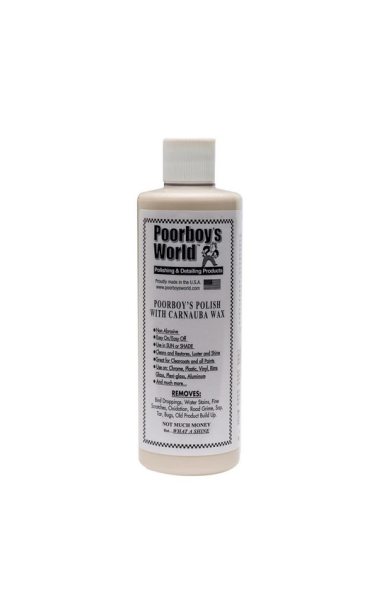 Poorboy's World Polish with Carnauba Wax - Poliravimo pasta su vašku 473ml Poorboy's World Polish with Carnauba Wax - Poliravimo pasta su vašku 473ml