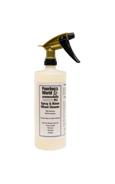 Poorboy's World Spray & Rinse Wheel Cleaner ratlankių valiklis 946ml Poorboy's World Spray & Rinse Wheel Cleaner ratlankių valiklis 946ml