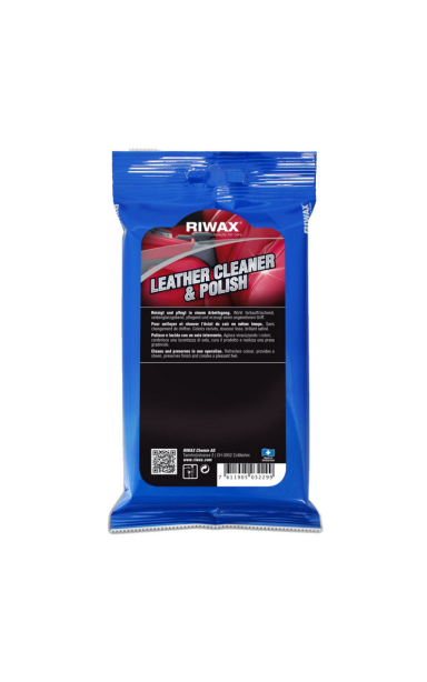 Riwax Leather Cleaner and Polish Wipes – odos valymo servetėlės