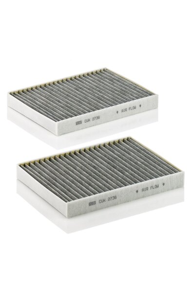 Salono filtro komplektas su aktyvinta anglimi MANN-FILTER Salono filtro komplektas su aktyvinta anglimi MANN-FILTER