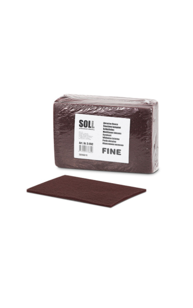 SOLL FINE raudona šiaušimo kempinė paviršių matinimui 152 × 229 mm