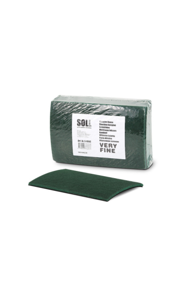 SOLL VERY FINE žalia šiaušimo kempinė paviršių matinimui 152 × 229 mm