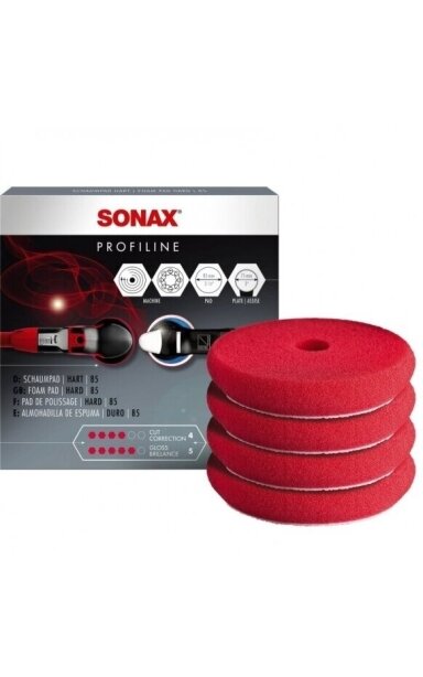 SONAX Kietas poliravimo padas 85mm, 4vnt SONAX Kietas poliravimo padas 85mm, 4vnt