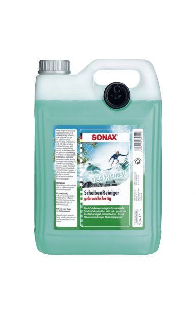 SONAX langų plovimo skystis paruoštas naudojimui OCEAN FRESH 5L SONAX langų plovimo skystis paruoštas naudojimui OCEAN FRESH 5L