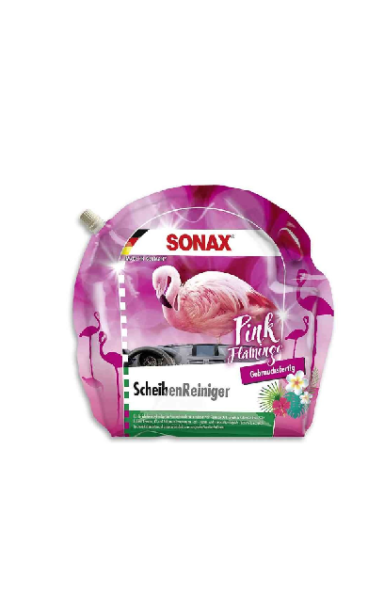 SONAX paruoštas naudoti vasarinis langų apiplovimo skystis PINK FLAMINGO