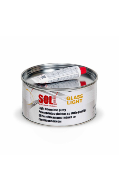 SOLL GLASS LIGHT Palengvintas glaistas su stiklo pluoštu, spalva geltona 1l SOLL GLASS LIGHT Palengvintas glaistas su stiklo pluoštu, spalva geltona 1l