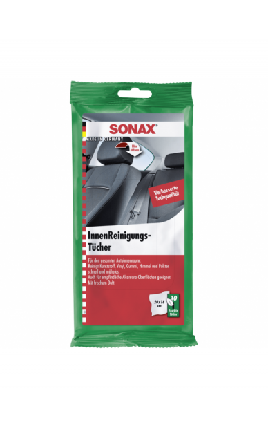 SONAX drėgnos šluostės interjerui, 10vnt SONAX drėgnos šluostės interjerui, 10vnt