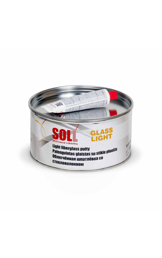 SOLL GLASS LIGHT Palengvintas glaistas su stiklo pluoštu, spalva geltona 1l