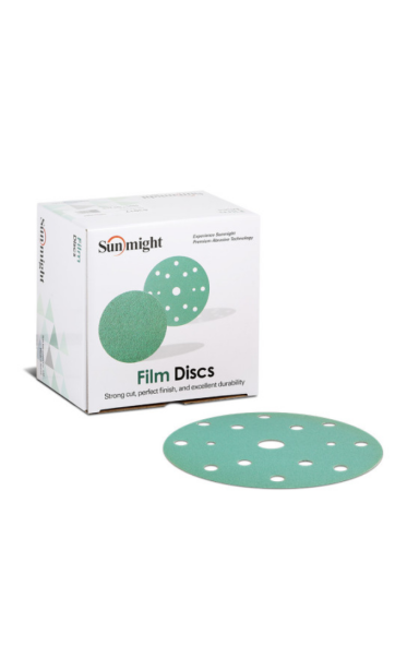 SUNMIGHT šlifavimo diskas plastiko pagrindu 150 mm, 15 skylių