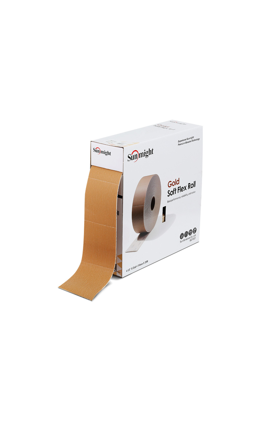 SUNMIGHT Soft Flex abrazyvinė šlifavimo kempinė rulone 114 mm × 25 m